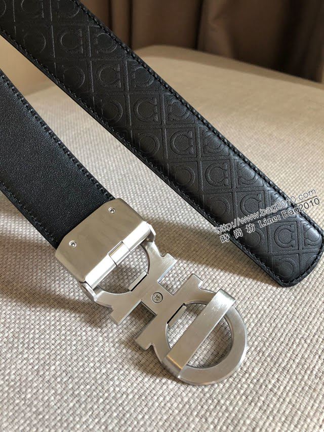 菲拉格慕男士皮帶 Ferragamo雙面用精品鋼扣牛皮腰帶  jjp1237